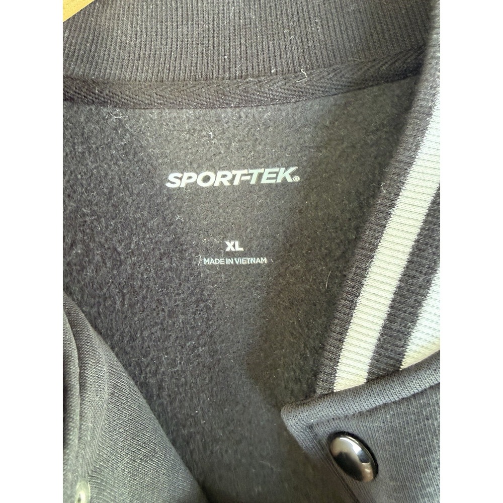 SportTek Mens XL Black Varsity Jacket Snap Front Amazon Logo CLE3 5 Years - Picture 5 of 11